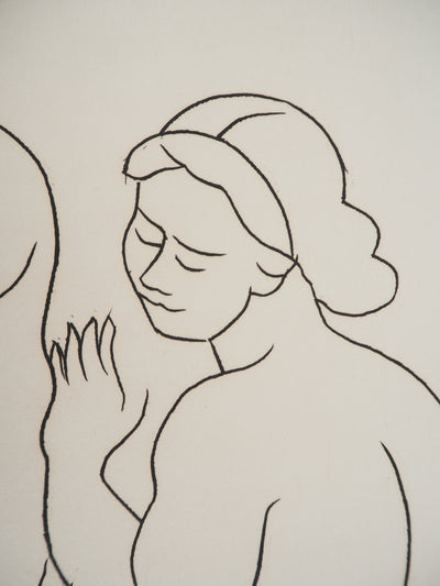 André DERAIN : Au vestiaire : Femmes qui discutent, Gravure originale (photo de détail 6) - Crédit photo : Galerie Art.Paris