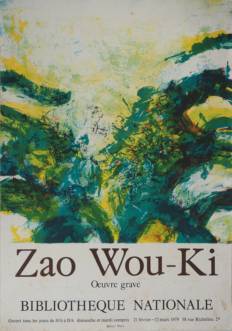 Wou-Ki ZAO : Forêt abstraite, Affiche originale (vue générale) - Crédit photo : Galerie Art.Paris