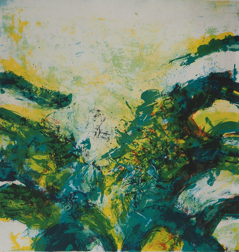 Wou-Ki ZAO : Forêt abstraite, Affiche originale (photo de détail 2) - Crédit photo : Galerie Art.Paris