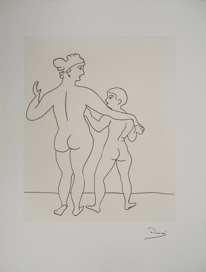 André DERAIN : Femme et jeune homme, Gravure originale (vue générale) - Crédit photo : Galerie Art.Paris