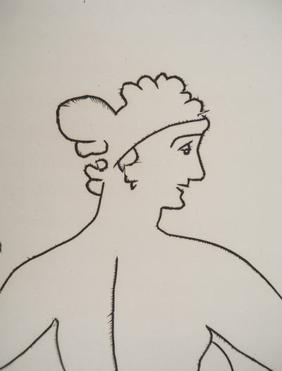 André DERAIN : Femme et jeune homme, Gravure originale (photo de détail 5) - Crédit photo : Galerie Art.Paris