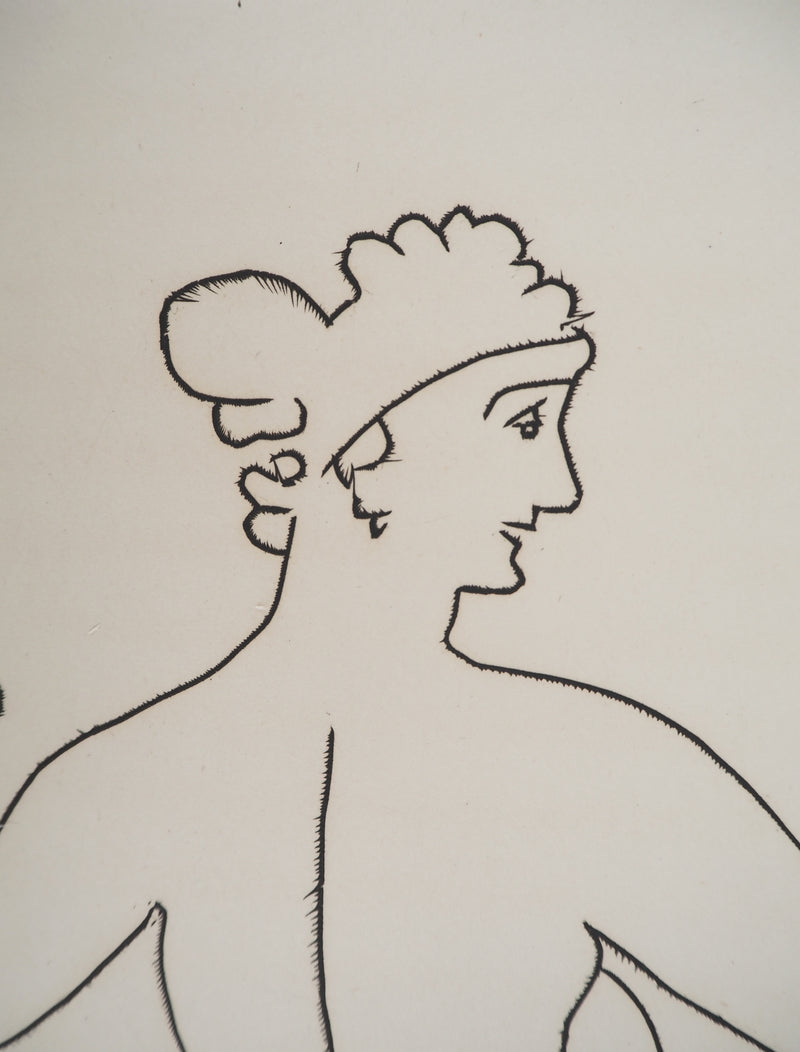 André DERAIN : Femme et jeune homme, Gravure originale (photo de détail 5) - Crédit photo : Galerie Art.Paris