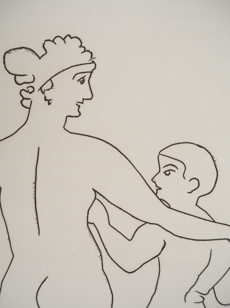 André DERAIN : Femme et jeune homme, Gravure originale (photo de détail 4) - Crédit photo : Galerie Art.Paris