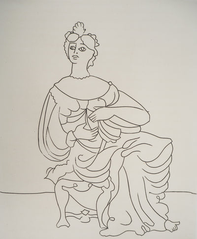 André DERAIN : Femme en grande robe, Gravure originale (photo de détail 4) - Crédit photo : Galerie Art.Paris
