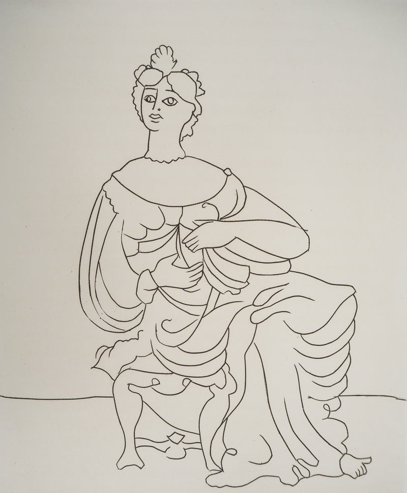 André DERAIN : Femme en grande robe, Gravure originale (photo de détail 4) - Crédit photo : Galerie Art.Paris