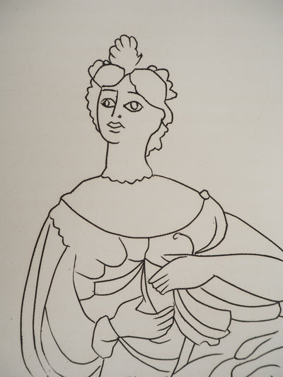 André DERAIN : Femme en grande robe, Gravure originale (photo de détail 3) - Crédit photo : Galerie Art.Paris