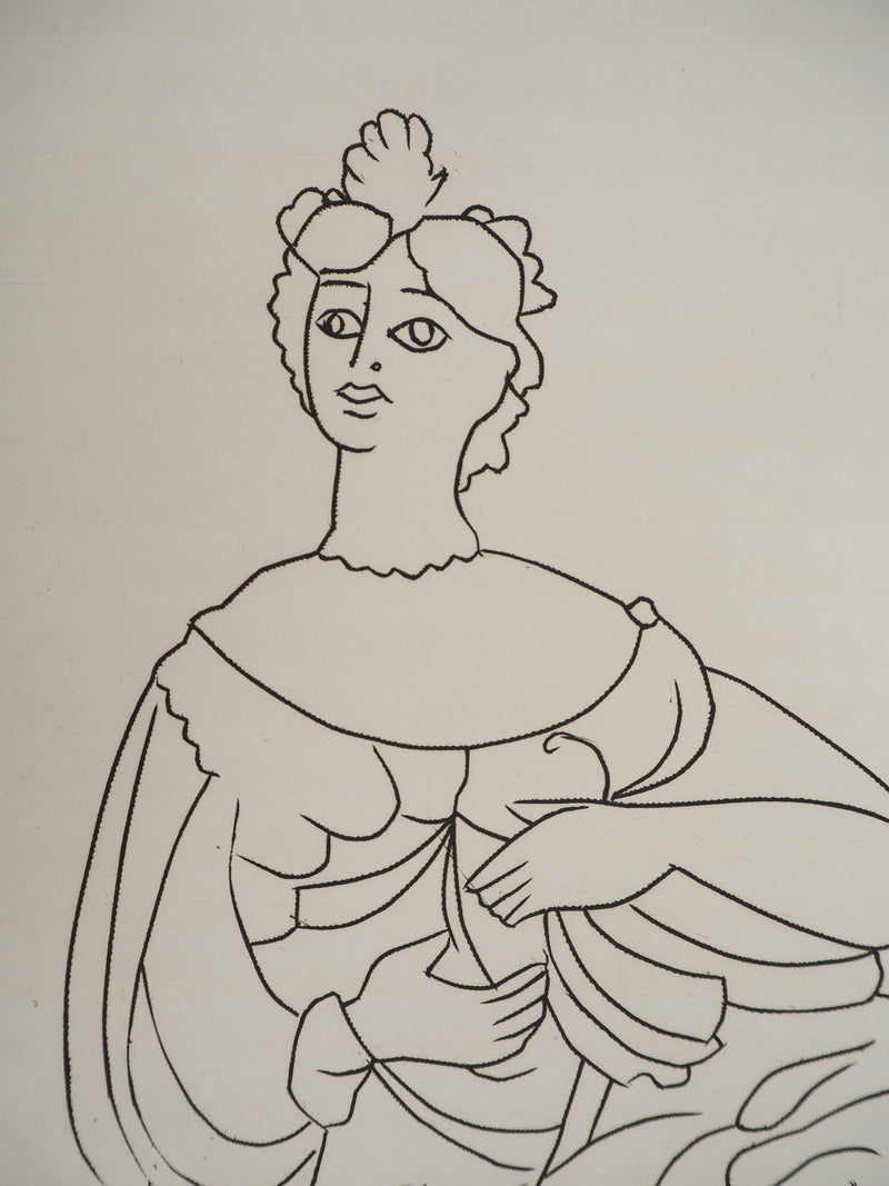 André DERAIN : Femme en grande robe, Gravure originale (photo de détail 3) - Crédit photo : Galerie Art.Paris