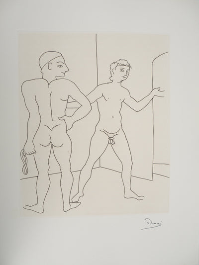 André DERAIN : Les deux gymnastes, Gravure originale (vue générale) - Crédit photo : Galerie Art.Paris