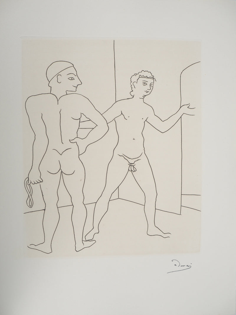 André DERAIN : Les deux gymnastes, Gravure originale (vue générale) - Crédit photo : Galerie Art.Paris