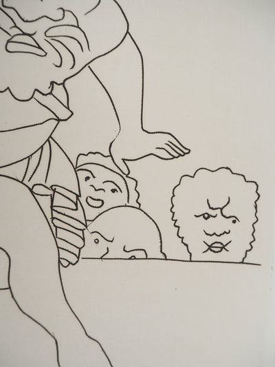 André DERAIN : Le comédien en pleine folie, Gravure originale (photo de détail 6) - Crédit photo : Galerie Art.Paris