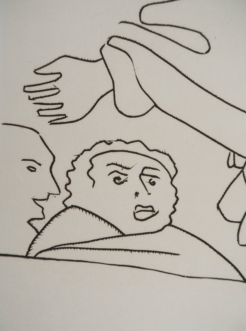 André DERAIN : Le comédien en pleine folie, Gravure originale (photo de détail 5) - Crédit photo : Galerie Art.Paris