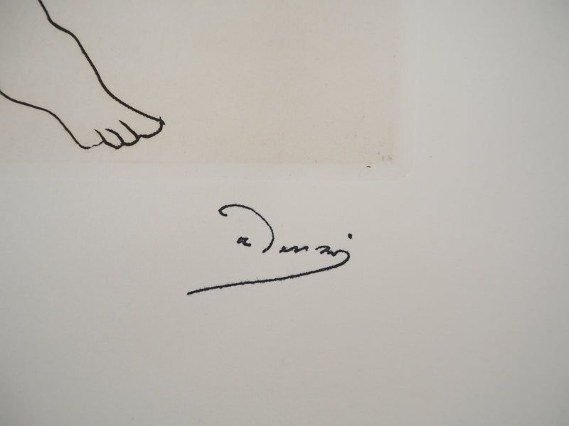 André DERAIN : Le comédien en pleine folie, Gravure originale (photo de détail 2) - Crédit photo : Galerie Art.Paris