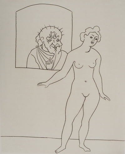 André DERAIN : Le vieil homme et la jeune fille, Gravure originale (photo de détail 3) - Crédit photo : Galerie Art.Paris