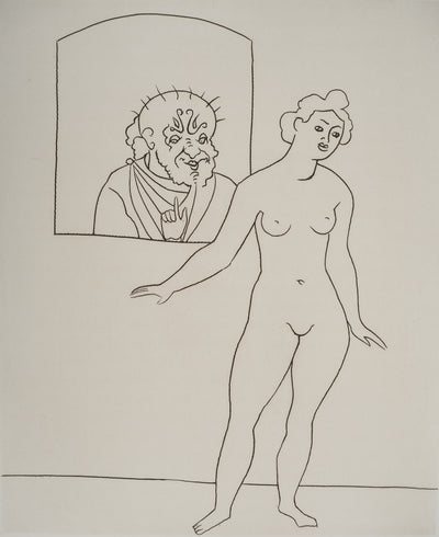 André DERAIN : Le vieil homme et la jeune fille, Gravure originale (photo de détail 4) - Crédit photo : Galerie Art.Paris
