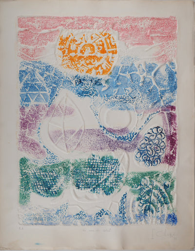 Pierre CLERC : En vue du soleil,, Gravure originale (vue générale) - Crédit photo : Galerie Art.Paris