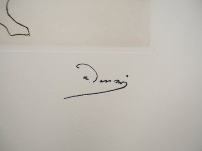 André DERAIN : Le vieil homme et la jeune fille, Gravure originale (photo de détail 2) - Crédit photo : Galerie Art.Paris