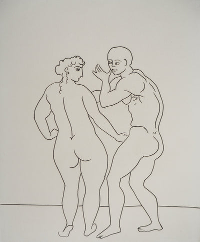 André DERAIN : Jeune couple se découvrant, Gravure originale (photo de détail 3) - Crédit photo : Galerie Art.Paris