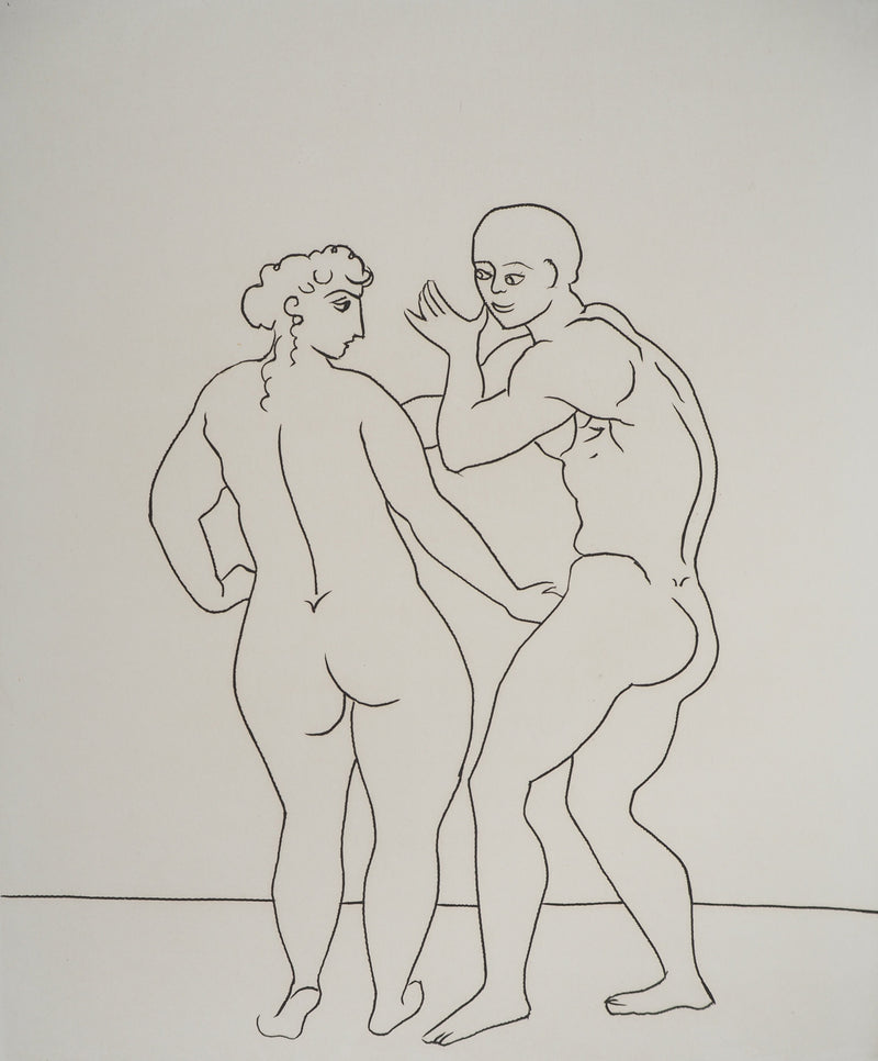 André DERAIN : Jeune couple se découvrant, Gravure originale (photo de détail 3) - Crédit photo : Galerie Art.Paris