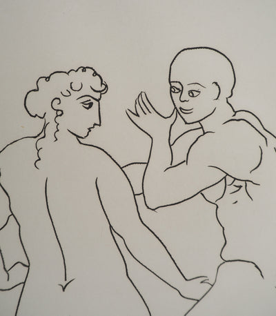 André DERAIN : Jeune couple se découvrant, Gravure originale (photo de détail 4) - Crédit photo : Galerie Art.Paris