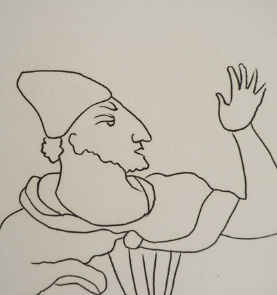André DERAIN : Voyageurs se saluant, Gravure originale (photo de détail 5) - Crédit photo : Galerie Art.Paris
