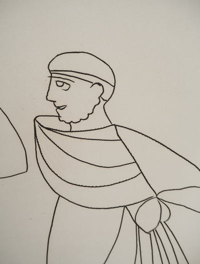 André DERAIN : Voyageurs se saluant, Gravure originale (photo de détail 6) - Crédit photo : Galerie Art.Paris