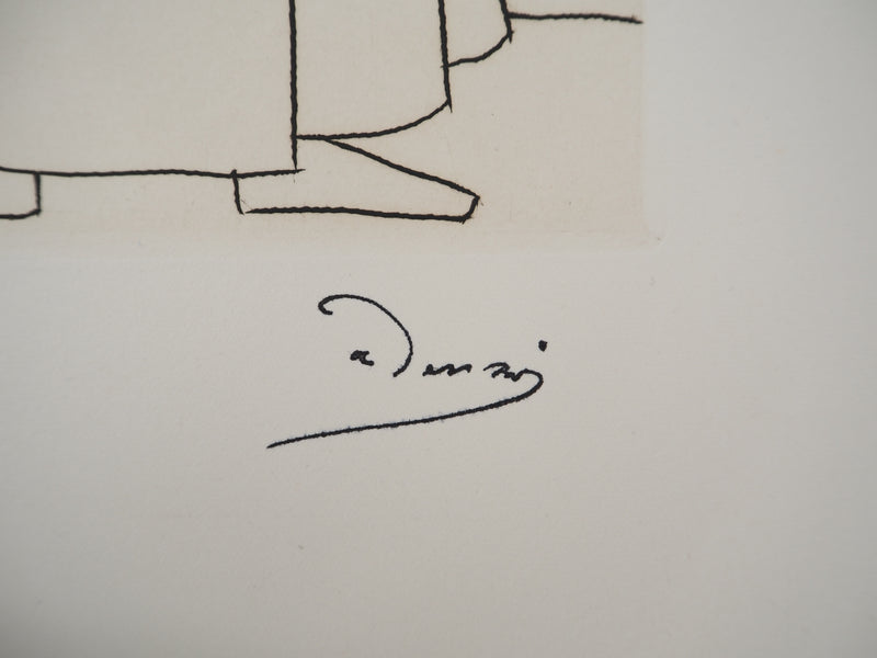André DERAIN : Voyageurs se saluant, Gravure originale (photo de détail 2) - Crédit photo : Galerie Art.Paris