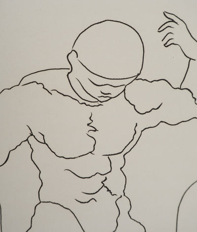 André DERAIN : L'athlète montrant sa force, Gravure originale (photo de détail 5) - Crédit photo : Galerie Art.Paris