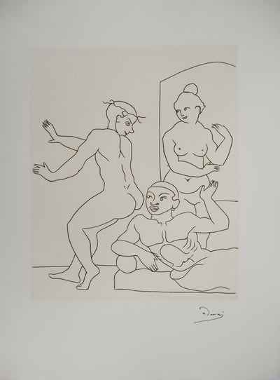 André DERAIN : Le trio amoureux, Gravure originale (vue générale) - Crédit photo : Galerie Art.Paris