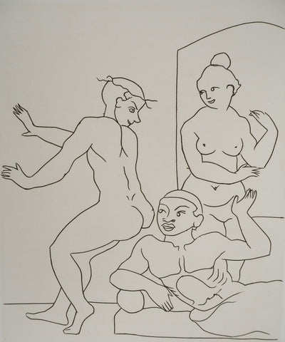 André DERAIN : Le trio amoureux, Gravure originale (photo de détail 3) - Crédit photo : Galerie Art.Paris