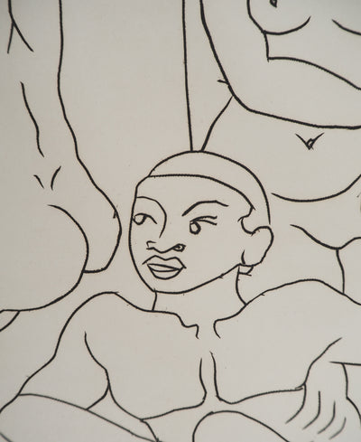 André DERAIN : Le trio amoureux, Gravure originale (photo de détail 6) - Crédit photo : Galerie Art.Paris