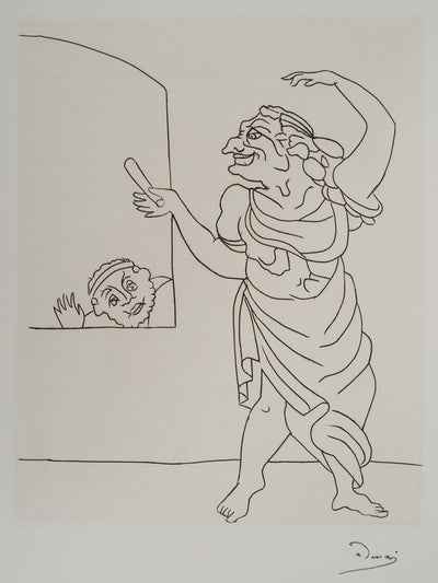 André DERAIN : Acteur sur scène et visiteur, Gravure originale (photo de détail 4) - Crédit photo : Galerie Art.Paris