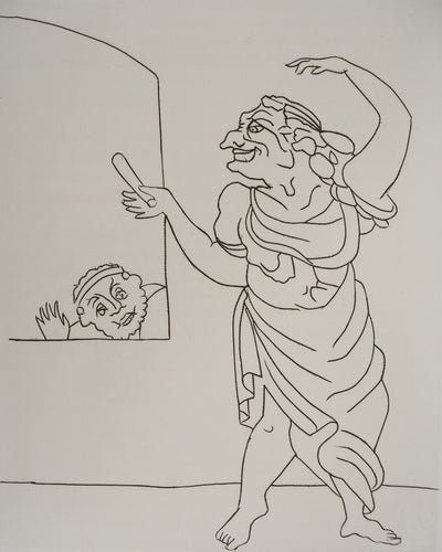 André DERAIN : Acteur sur scène et visiteur, Gravure originale (photo de détail 3) - Crédit photo : Galerie Art.Paris
