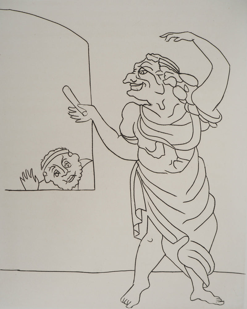 André DERAIN : Acteur sur scène et visiteur, Gravure originale (photo de détail 3) - Crédit photo : Galerie Art.Paris