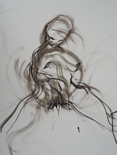 Raymond MORETTI : La solitude, Lithographie originale (photo de détail 3) - Crédit photo : Galerie Art.Paris