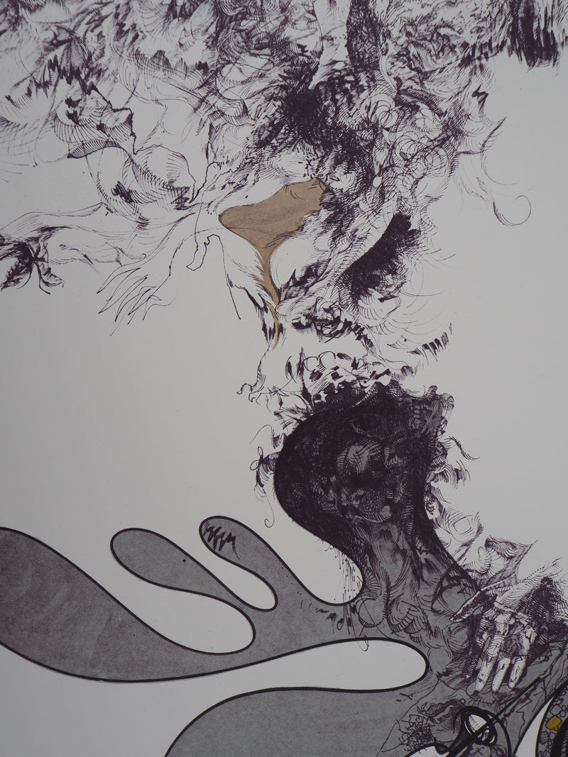 Raymond MORETTI : Masculin et féminin, Lithographie originale (photo de détail 5) - Crédit photo : Galerie Art.Paris