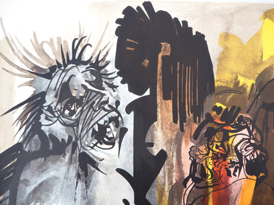 Raymond MORETTI : Hurlements nocturnes, Lithographie originale (photo de détail 4) - Crédit photo : Galerie Art.Paris