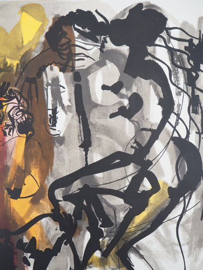 Raymond MORETTI : Hurlements nocturnes, Lithographie originale (photo de détail 5) - Crédit photo : Galerie Art.Paris