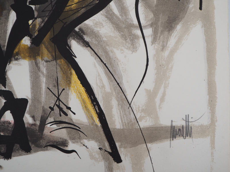 Raymond MORETTI : Hurlements nocturnes, Lithographie originale (photo de détail 2) - Crédit photo : Galerie Art.Paris