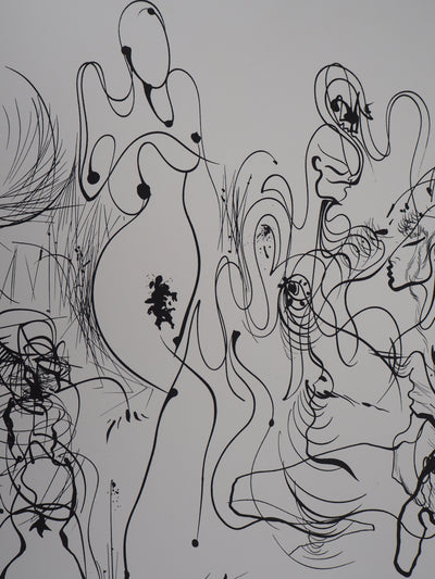 Raymond MORETTI : Silhouette féminine, Lithographie originale (photo de détail 3) - Crédit photo : Galerie Art.Paris