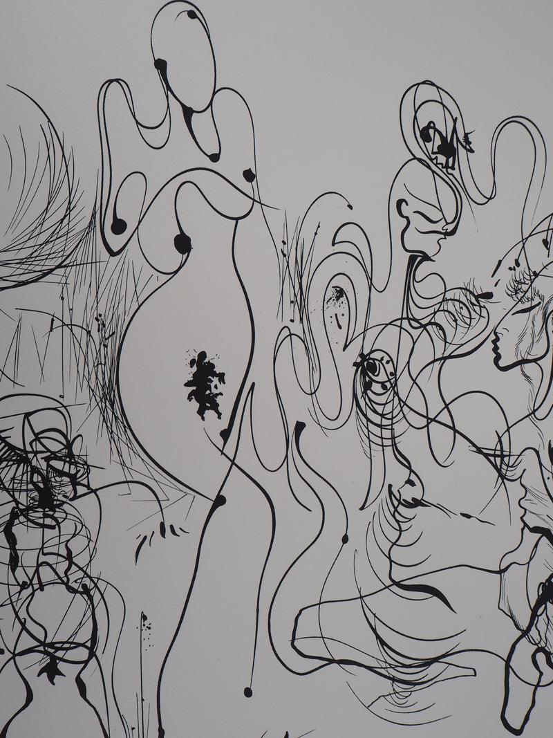 Raymond MORETTI : Silhouette féminine, Lithographie originale (photo de détail 3) - Crédit photo : Galerie Art.Paris