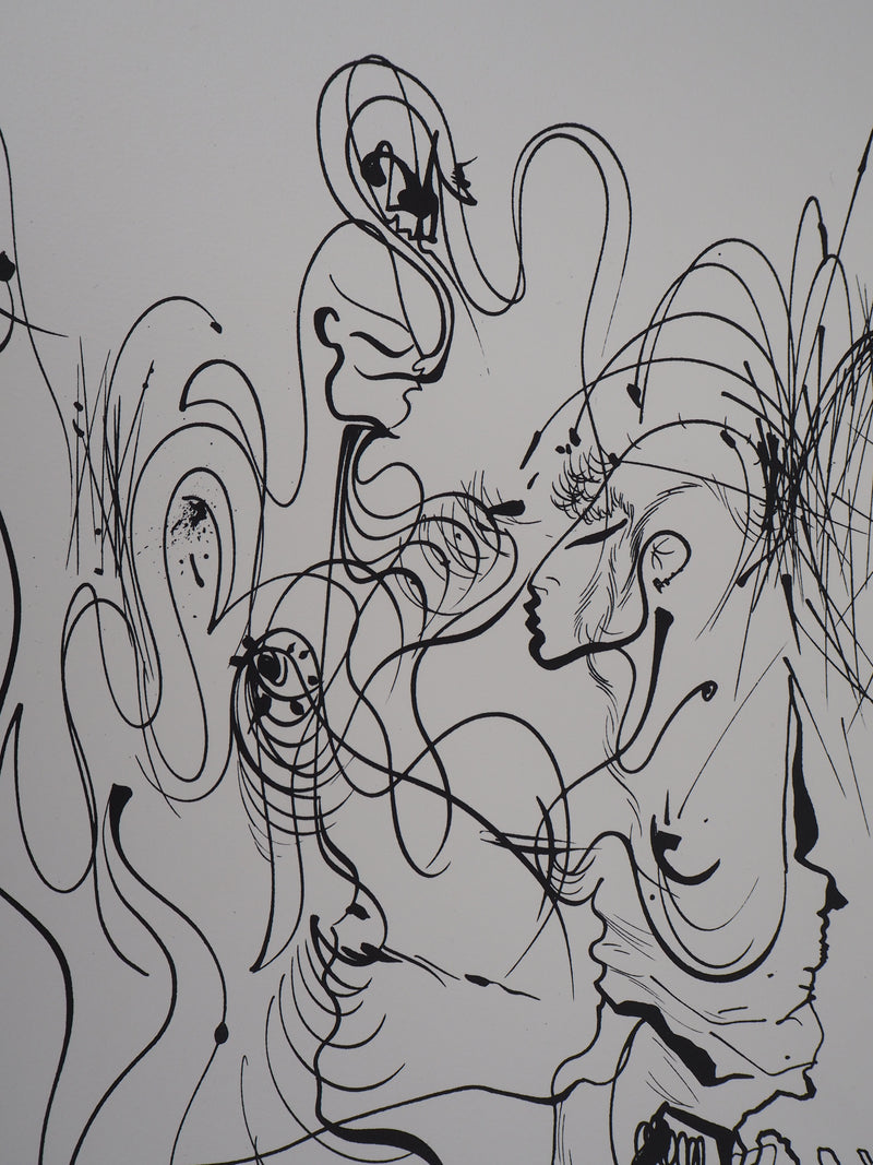 Raymond MORETTI : Silhouette féminine, Lithographie originale (photo de détail 4) - Crédit photo : Galerie Art.Paris