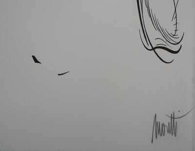 Raymond MORETTI : Silhouette féminine, Lithographie originale (photo de détail 2) - Crédit photo : Galerie Art.Paris
