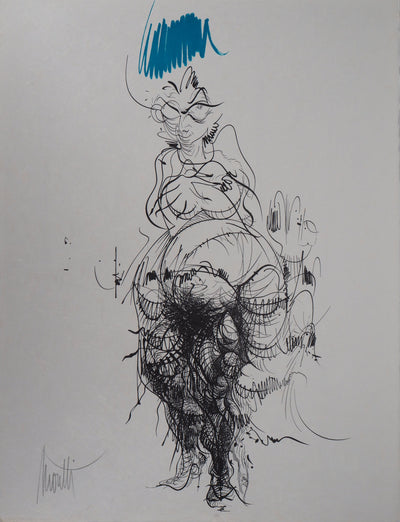 Raymond MORETTI : La danse féminine, Lithographie originale (vue générale) - Crédit photo : Galerie Art.Paris