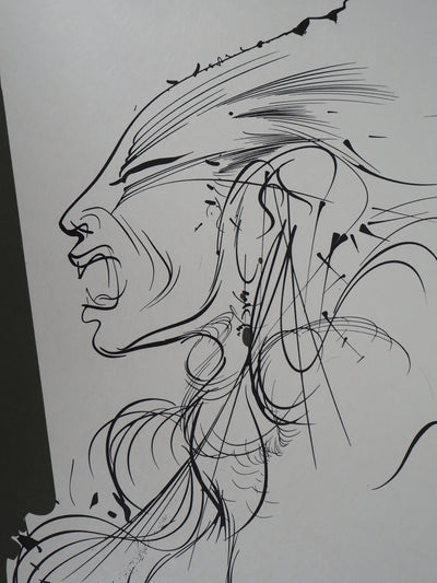 Raymond MORETTI : Le cri, Lithographie originale (photo de détail 3) - Crédit photo : Galerie Art.Paris