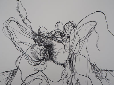 Raymond MORETTI : La chute, Lithographie originale (photo de détail 5) - Crédit photo : Galerie Art.Paris