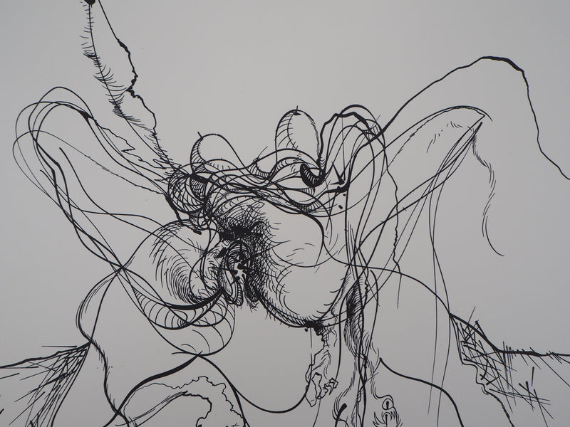 Raymond MORETTI : La chute, Lithographie originale (photo de détail 5) - Crédit photo : Galerie Art.Paris