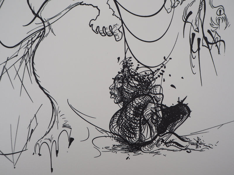Raymond MORETTI : La chute, Lithographie originale (photo de détail 6) - Crédit photo : Galerie Art.Paris