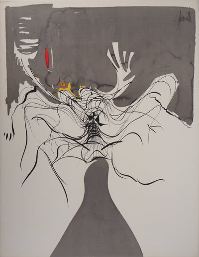 Raymond MORETTI : Courbes féminines, Lithographie originale (vue générale) - Crédit photo : Galerie Art.Paris