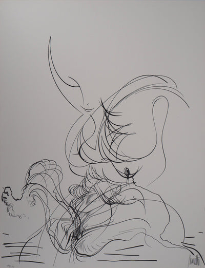 Raymond MORETTI : Corps féminin, Lithographie originale (vue générale) - Crédit photo : Galerie Art.Paris