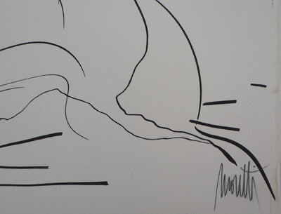 Raymond MORETTI : Corps féminin, Lithographie originale (photo de détail 2) - Crédit photo : Galerie Art.Paris